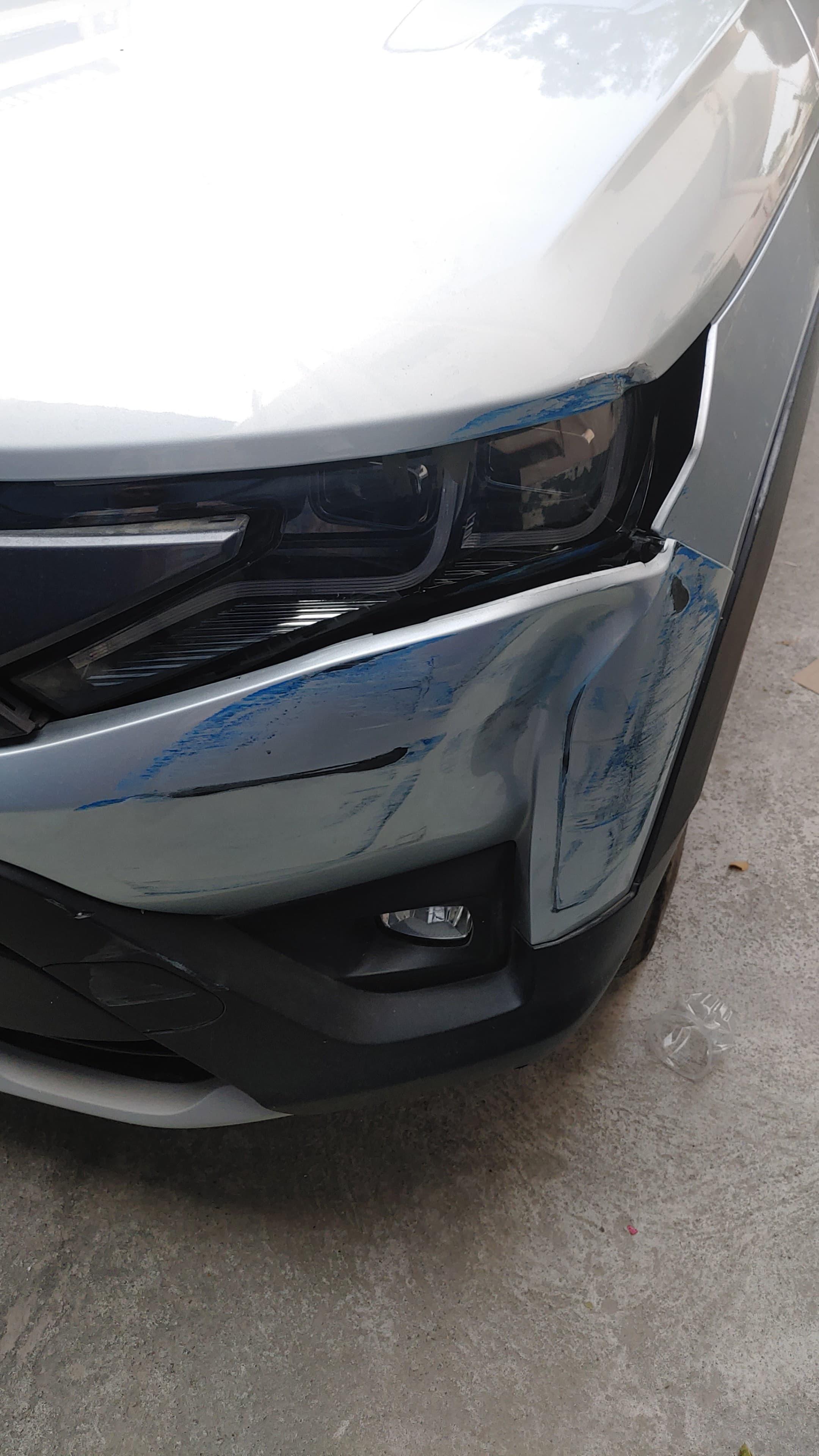 Before dent repair
